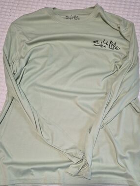 Salt Life Men's Long Sleeve Rash Guard in Pale Green